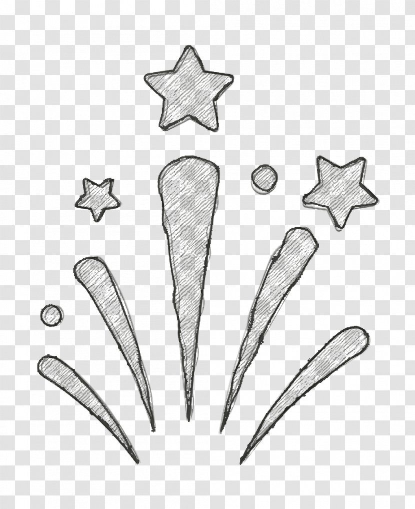 New Year Icon Rocket Fireworks - Line Art Transparent PNG