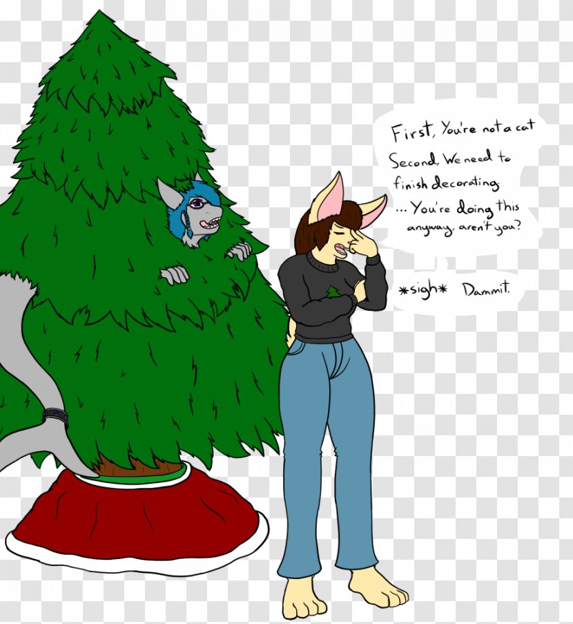 Christmas Tree Illustration Vertebrate Clip Art - Fictional Character Transparent PNG