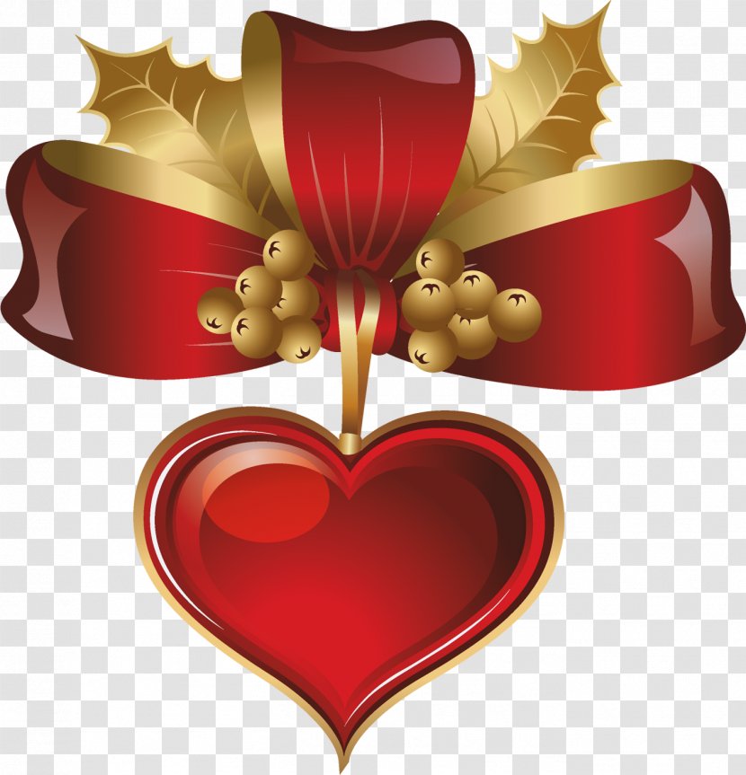 Heart Christmas Love Clip Art - Photoscape - GOLDEN HEART Transparent PNG