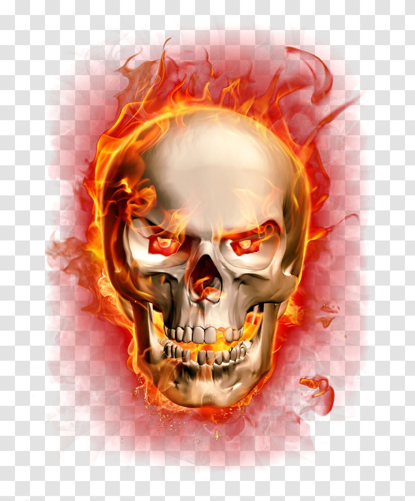 Flame Fire Combustion - Frame - Skull Transparent PNG