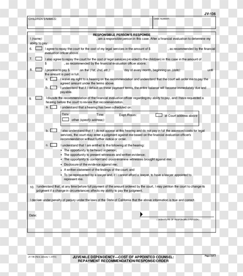 California Court Order Document Law - Computer Software - Lawyer Transparent PNG