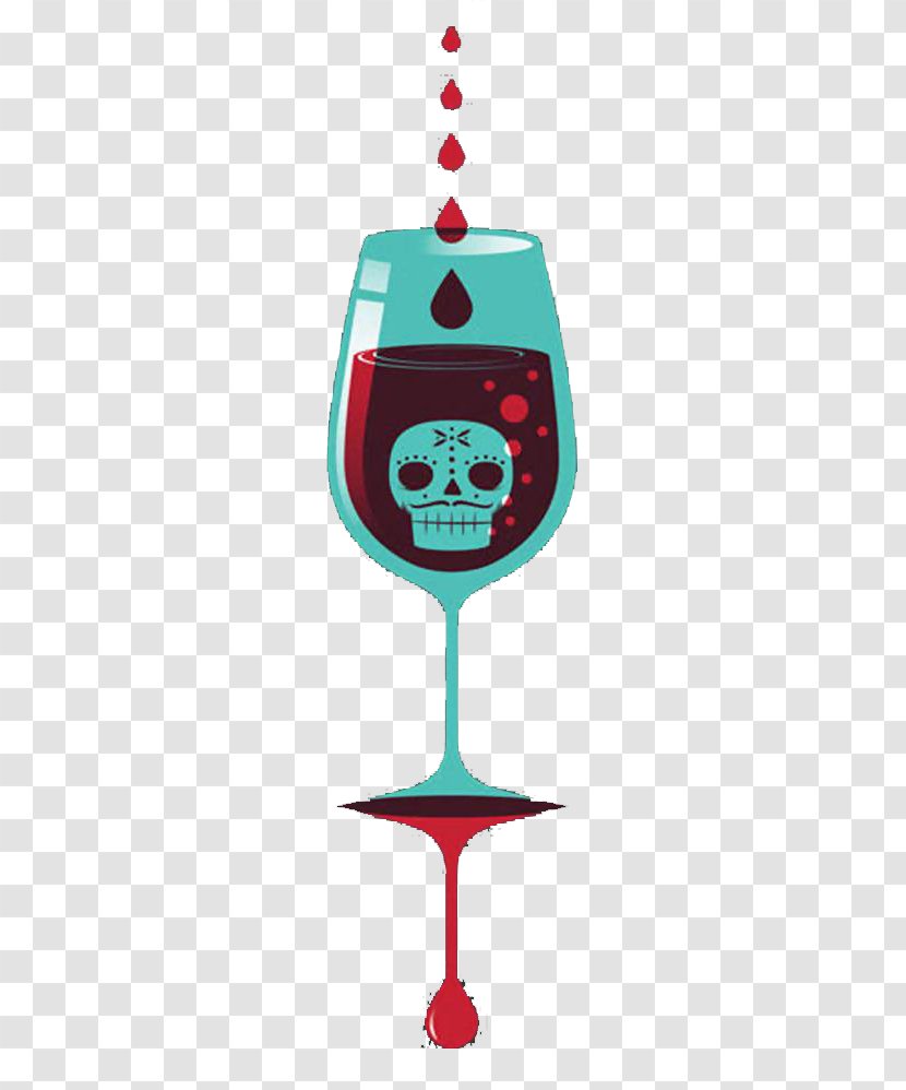 Red Wine Glass - Tableware - Skeleton Transparent PNG