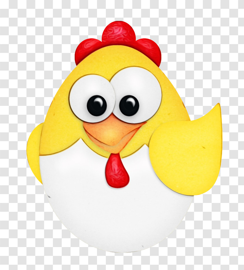 Cartoon Yellow Chicken Bird Bath Toy Transparent PNG