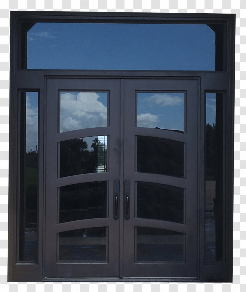 Sash Window Glass Daylighting - Iron Door Transparent PNG