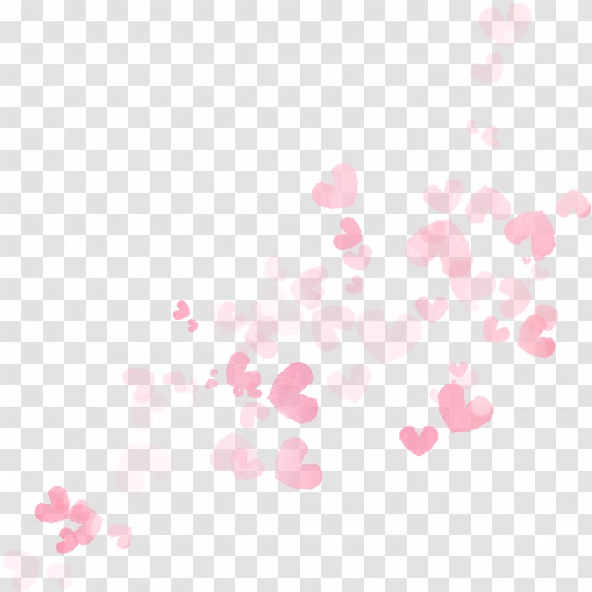 Wallpaper - Magenta - Floating Pink Hearts Transparent PNG