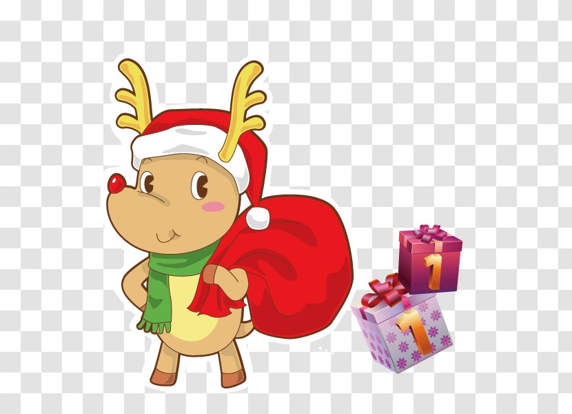 Rudolph Santa Claus Reindeer Clip Art - Free Content - Creative Christmas Transparent PNG