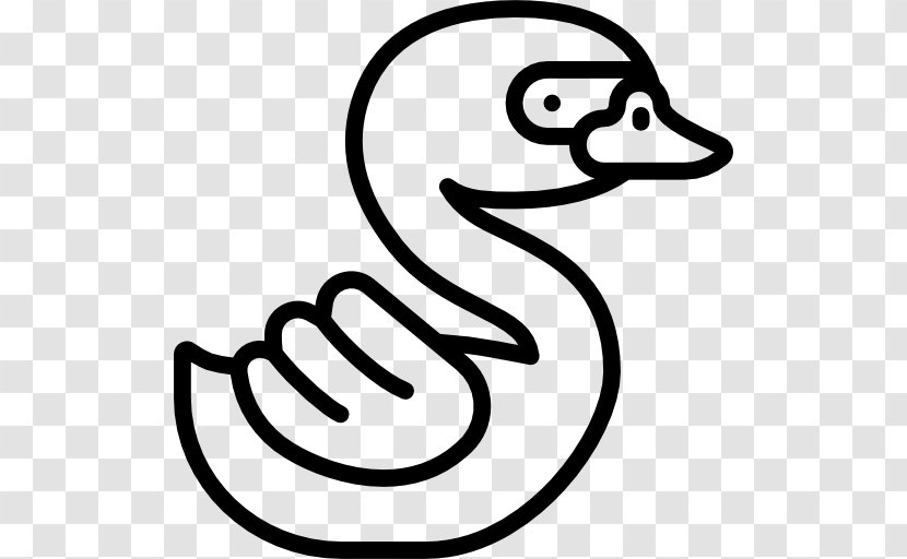 Swan Vector - Monochrome - Line Art Transparent PNG