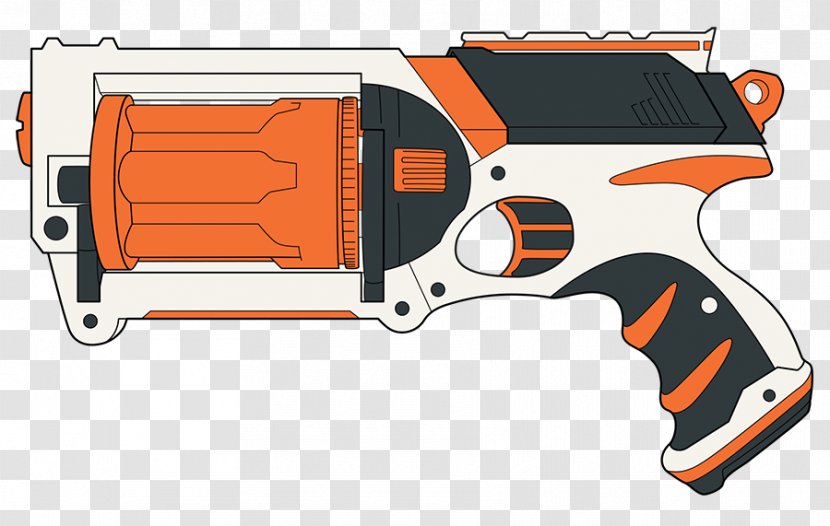 Firearm Line Angle Handgun - Orange Transparent PNG