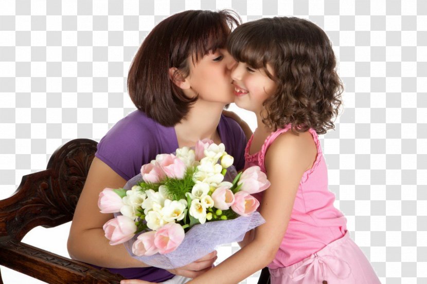 Gift Flower Bouquet Mother Child - Frame Transparent PNG