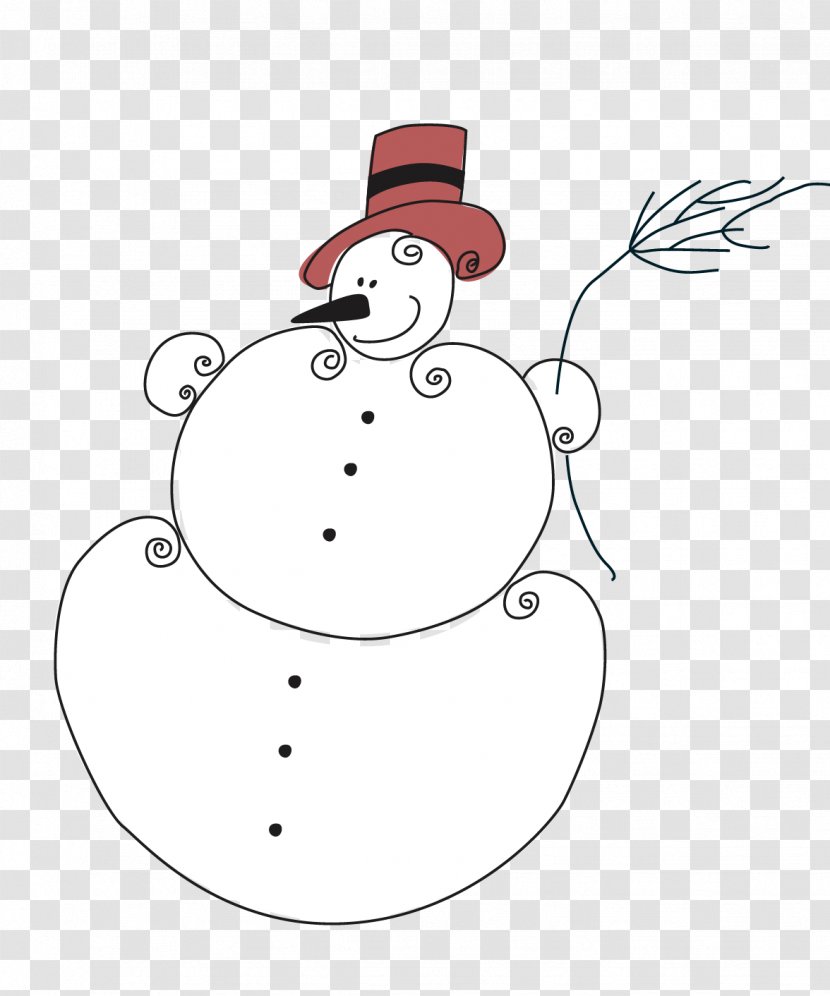 Snowman Vector Graphics Clip Art Illustration - Christmas Day - Cartoon Transparent PNG