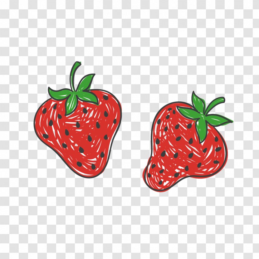 Strawberry Cream Cake Illustration - Painting - Hand-painted Transparent PNG