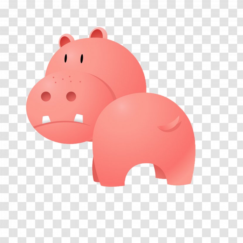 Hippopotamus Domestic Pig - Like Mammal - Cartoon Hippo Transparent PNG