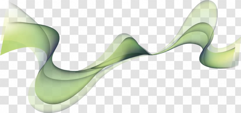 Line Euclidean Vector Green - Cartoon - Wavy Transparent PNG