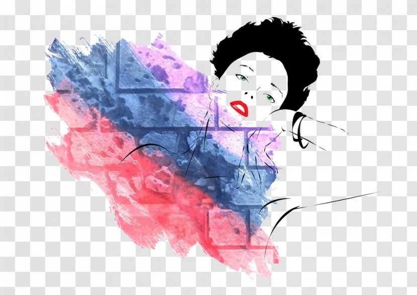 Watercolor Painting Graffiti Abstract Art Drawing - Women Transparent PNG