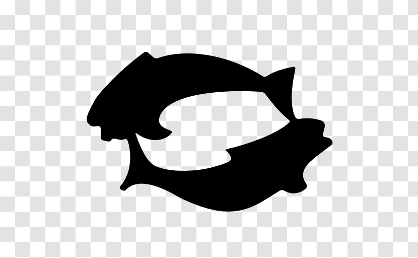 Black Silhouette White Fish Clip Art - Marine Mammal Transparent PNG