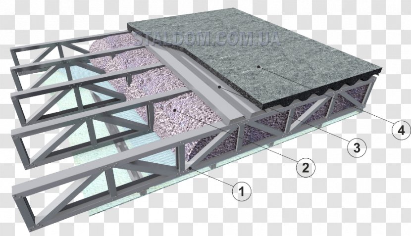 Roof Building Architectural Engineering Floor Steel Frame - Material - Particle Board Transparent PNG