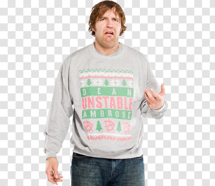 Dean Ambrose T-shirt Christmas Jumper Sweater Sleeve - Tree Transparent PNG