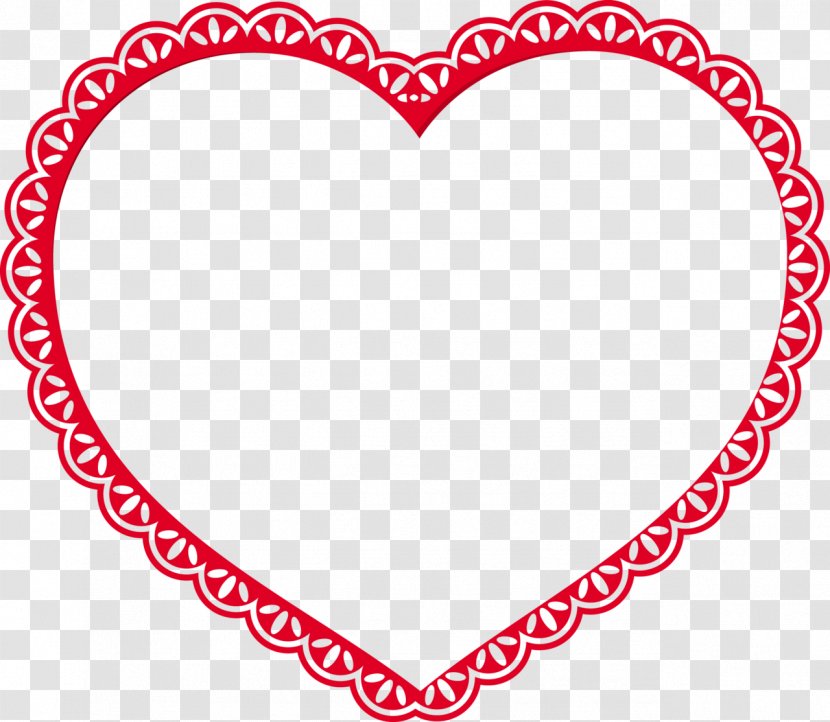 Valentine's Day Heart Lace - Silhouette - Crayons Png Transparent PNG