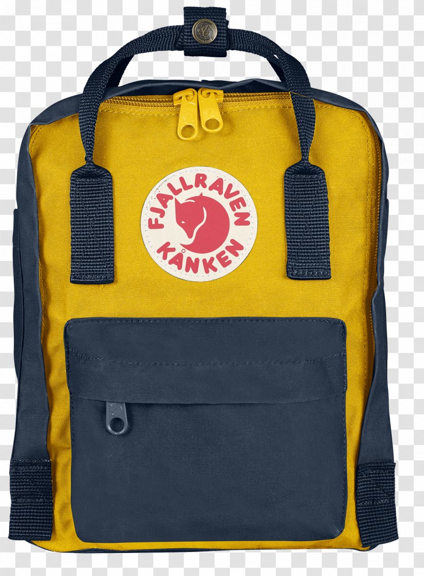 Fjällräven Kånken Mini Backpack No.2 - Yellow Transparent PNG