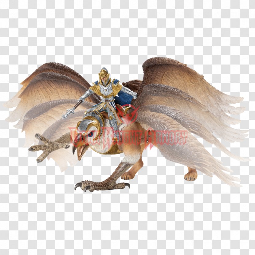 Amazon.com Schleich Griffin Rider Toy Young Dragon 70101 - Figurine - Knight On Horseback With Morning StarGriffin Creature Transparent PNG