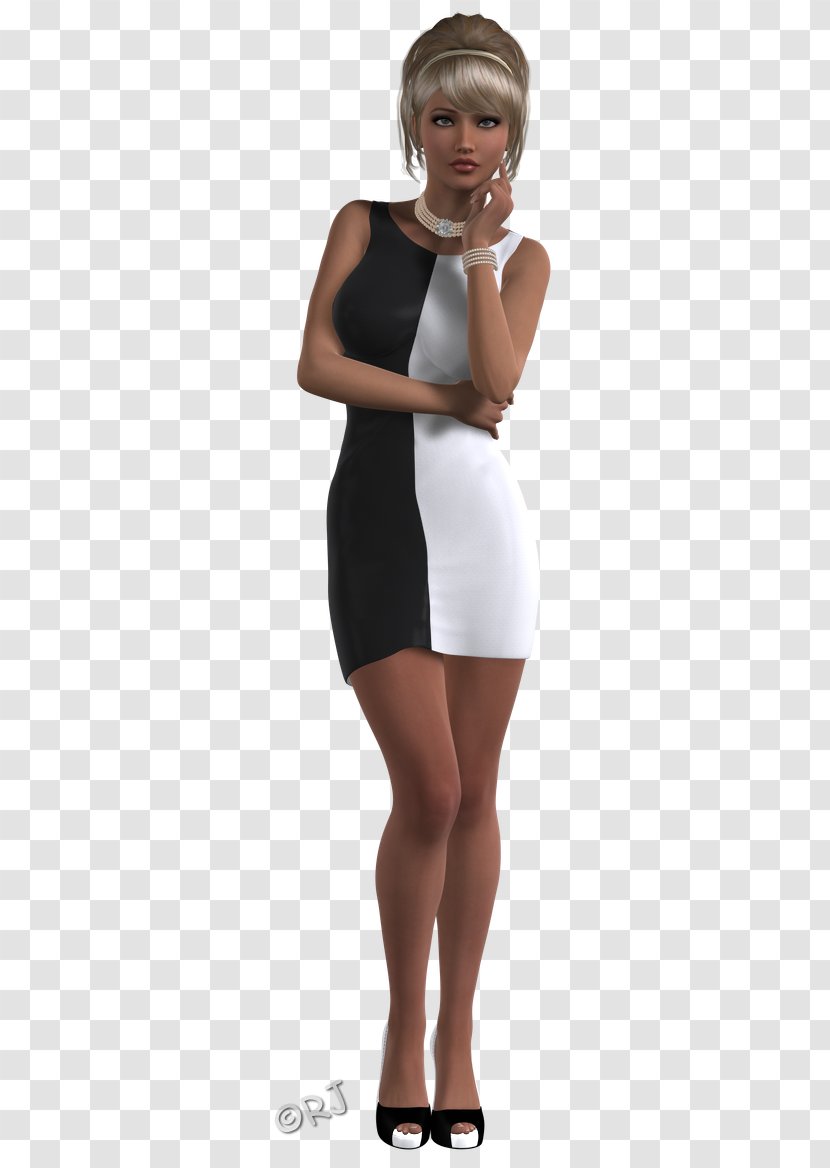 Little Black Dress Shoulder - Cartoon - Fashion Runway Transparent PNG