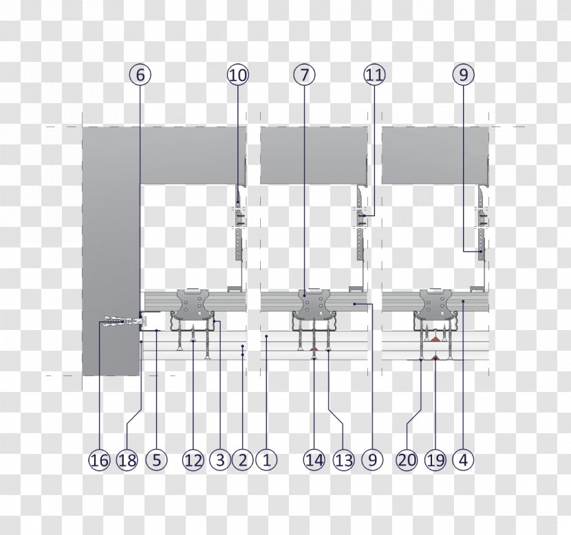 Dropped Ceiling Drywall Cross Section Wieszak - Gypsum - False Transparent PNG