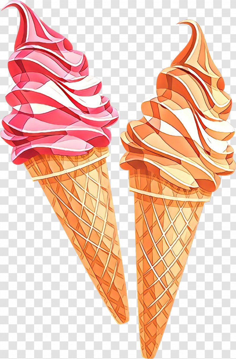 Ice Cream Cones Sundae Milkshake - Cone - Strawberry Transparent PNG
