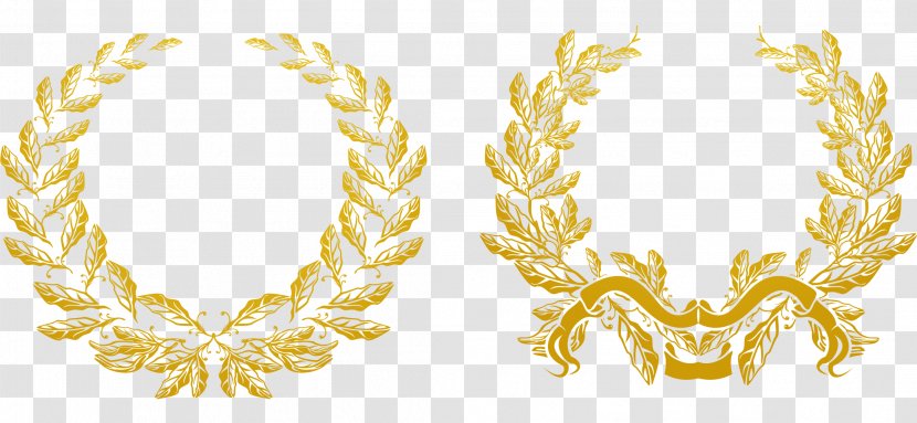 Gold Olive Branch Euclidean Vector Laurel Wreath - Body Jewelry - And Wheat Paste Transparent PNG