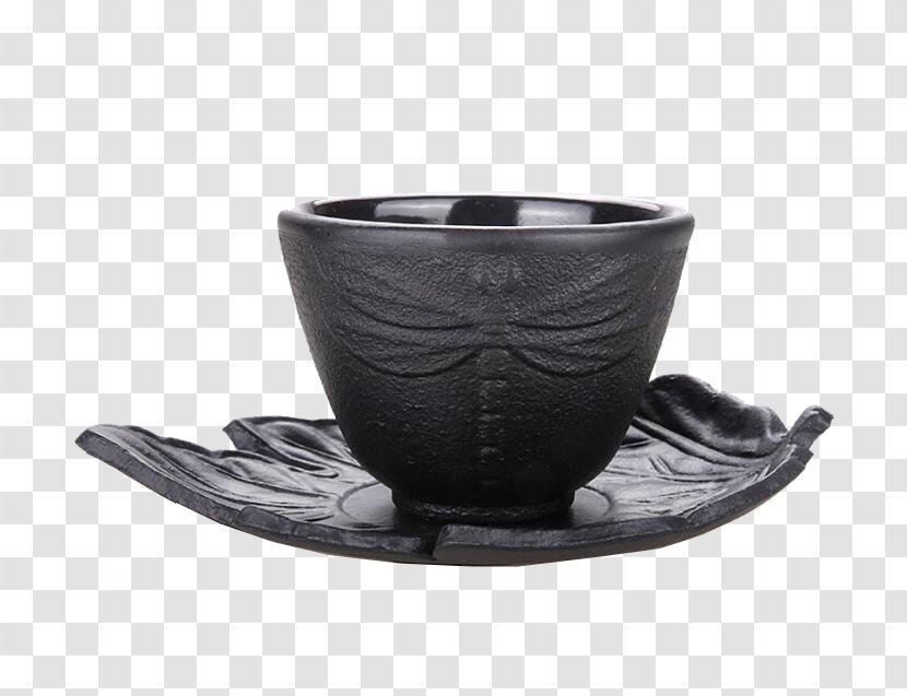Tea Coffee Cup Ceramic Saucer - Black Transparent PNG