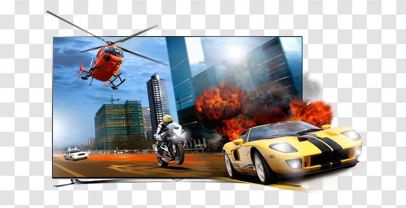 Poster Television 3D Film Design High-definition Video - Car Chase Transparent PNG
