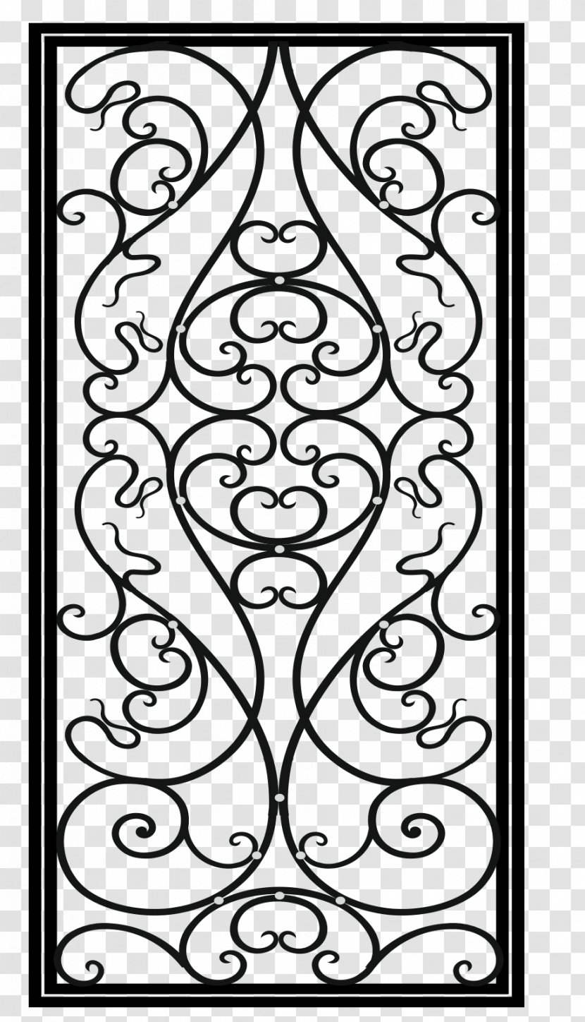 Wrought Iron Drawing Forging - Area - Fence Transparent PNG