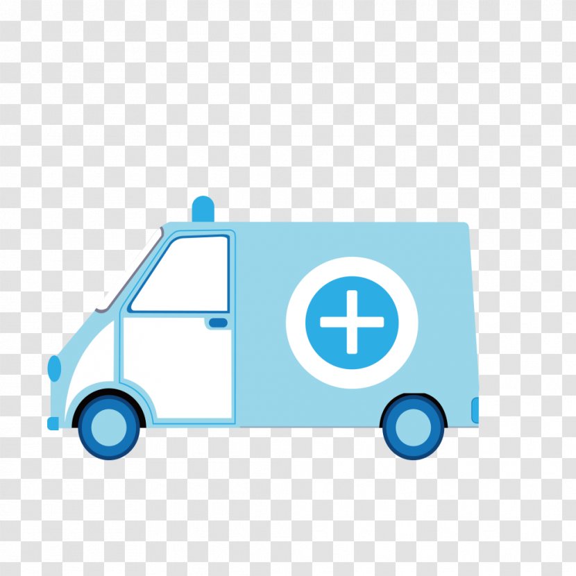 Ambulance Logo Clip Art - Brand - Blue Vector Material Transparent PNG