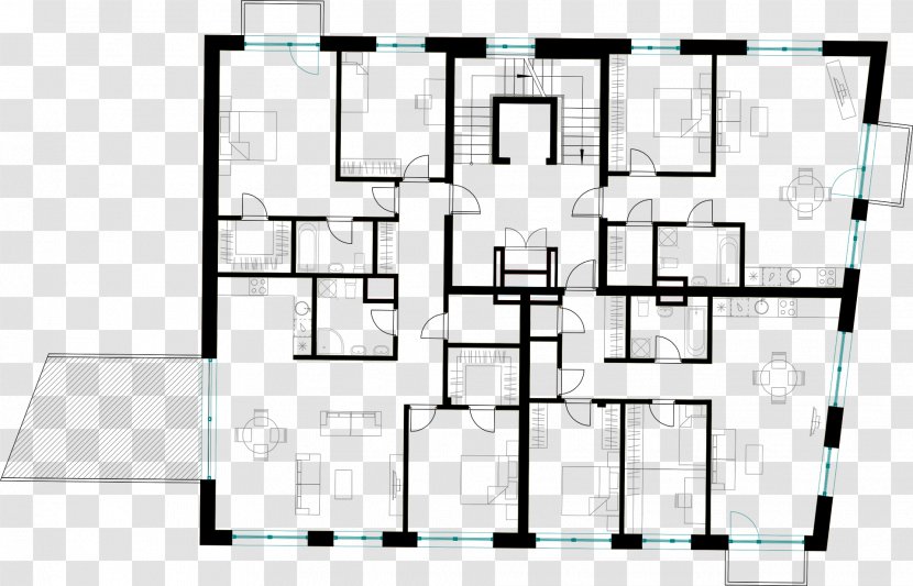 Floor Plan Architecture Furniture Organization - Area - Design Transparent PNG