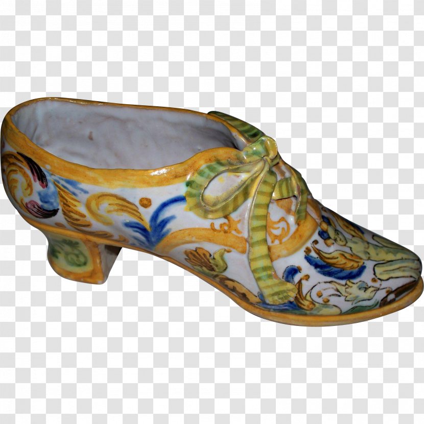 High-heeled Shoe Clog Tin-glazed Pottery Faience - Walking - Antique Transparent PNG