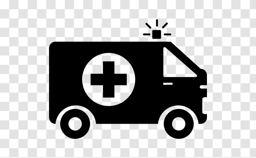 Ambulance - Emergency - Black And White Transparent PNG