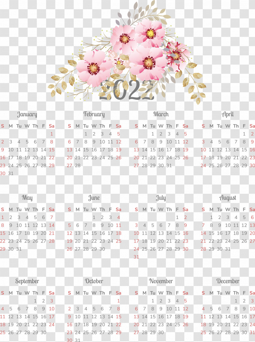 Calendar Font Flower 2011 Transparent PNG