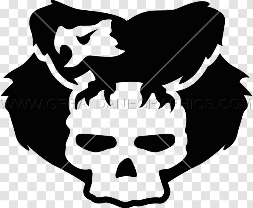 Monochrome Black And White Royalty-free Horse - Skull T Shirt Printing Transparent PNG