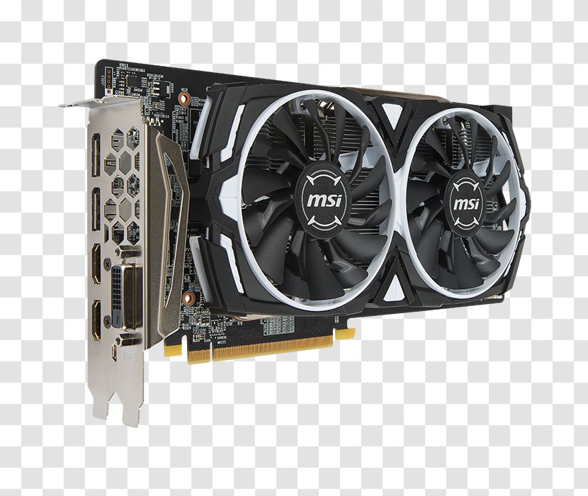 Graphics Cards & Video Adapters AMD Radeon RX 580 GDDR5 SDRAM MSI ARMOR - Electronic Device - 8GBOthers Transparent PNG