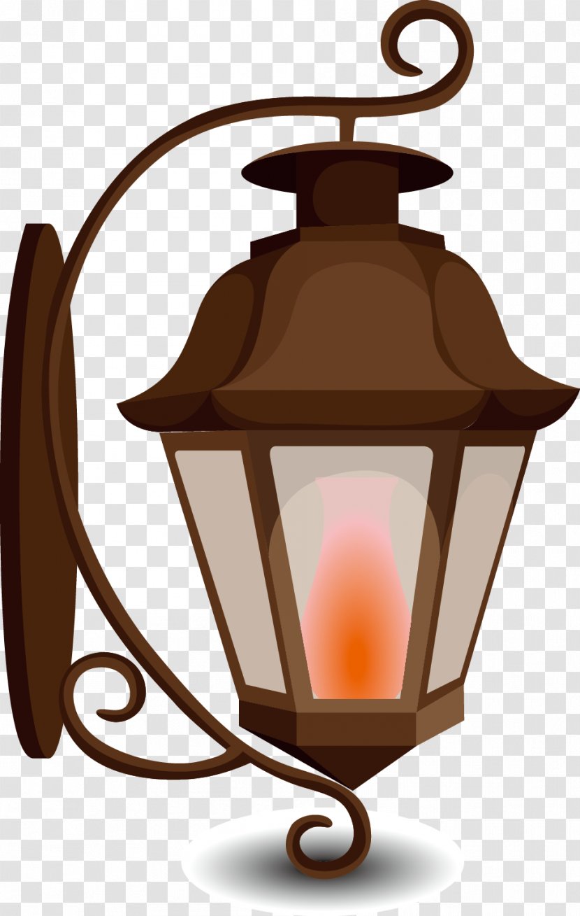 Street Light Lamp - Electric - Coal Wall Vector Transparent PNG