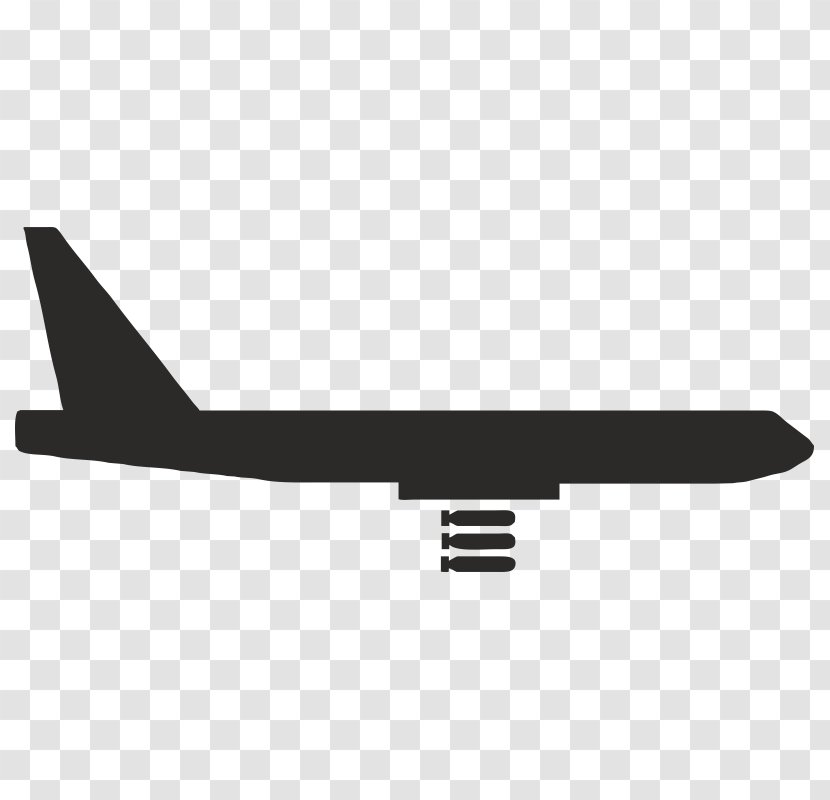 Narrow-body Aircraft Aerospace Engineering Wing - Black And White Transparent PNG