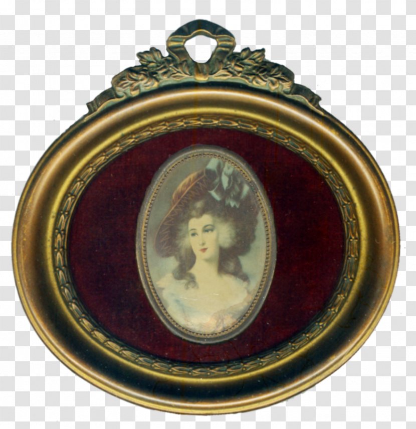 01504 Medal Antique Oval - Brass - Cameo Transparent PNG