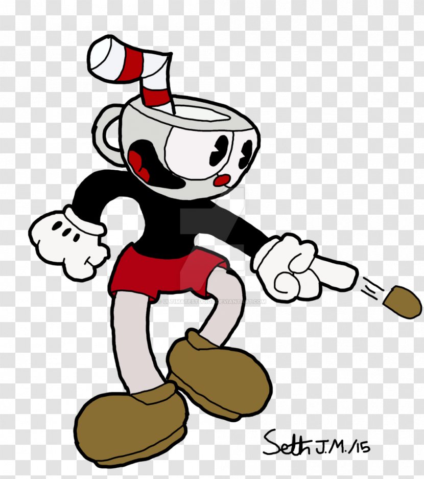 Cuphead Pixel Art Clip - Cartoon - Brothers Run Transparent PNG