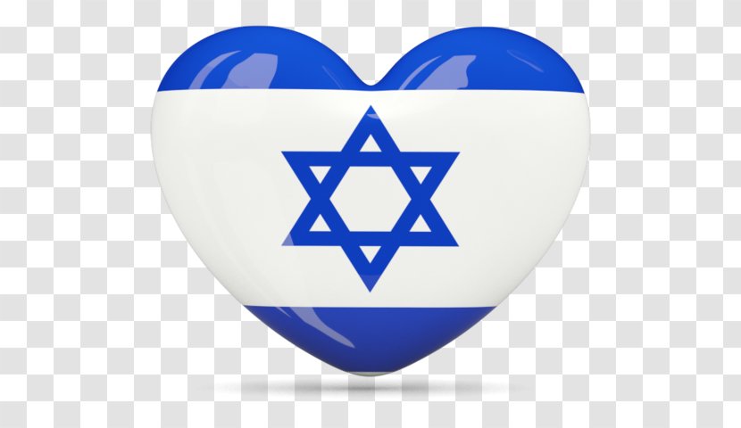 Flag Of Israel Iceland Greater - Heart Transparent PNG