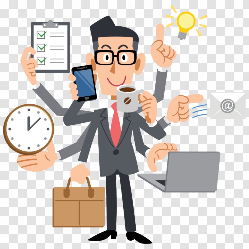 Human Multitasking Businessperson Management Project Manager - Business Consultant - Thinking Man Transparent PNG