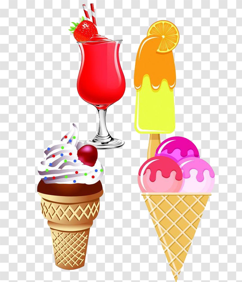 Ice Cream Cones Sundae Juice - Aedmaasikas Transparent PNG