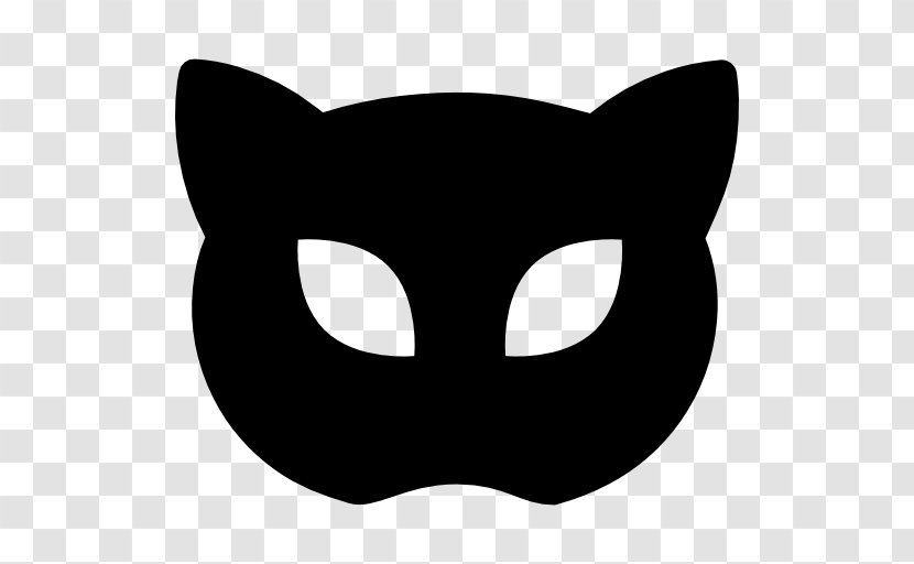 Cat Silhouette - Headgear - Whiskers Black Transparent PNG
