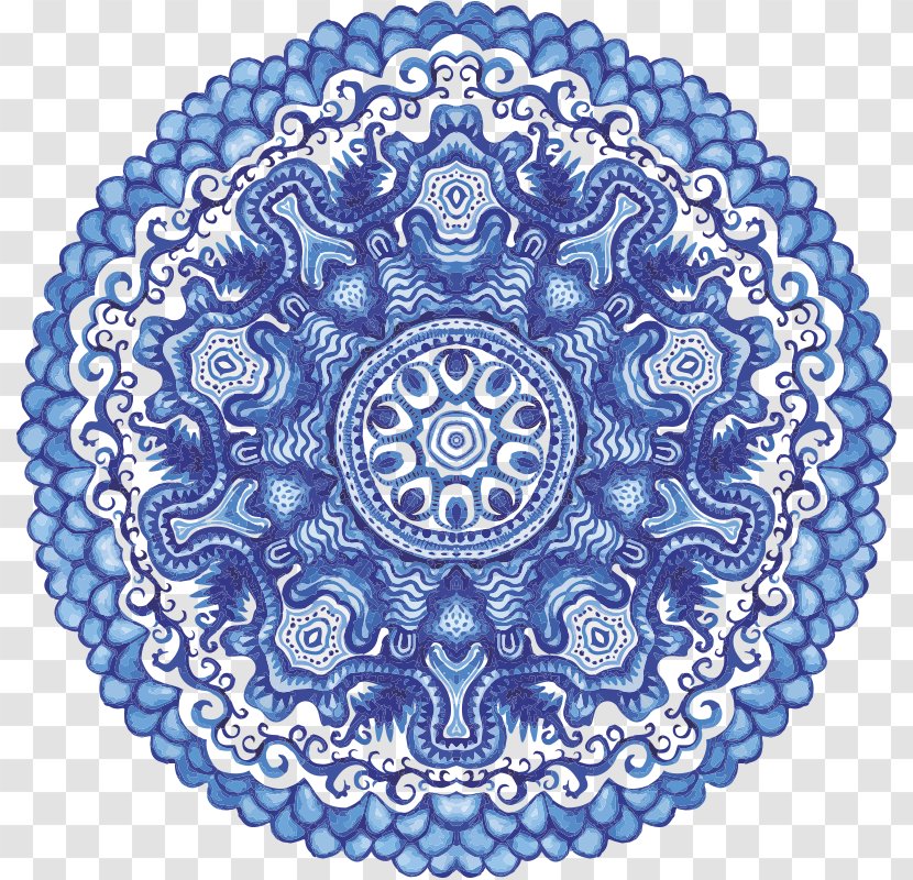 Gzhel Vector Graphics Delftware Blue And White Pottery Illustration Transparent PNG