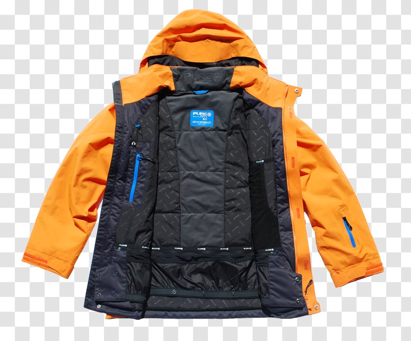 Jacket Hoodie Coat Snow Lining - Winter Transparent PNG