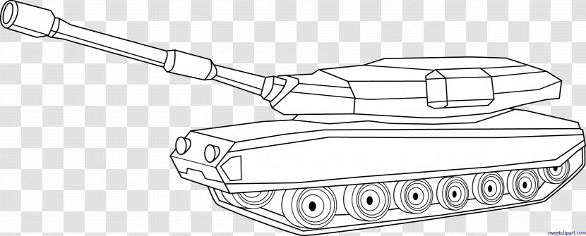Clip Art Main Battle Tank Openclipart Image - Line Transparent PNG