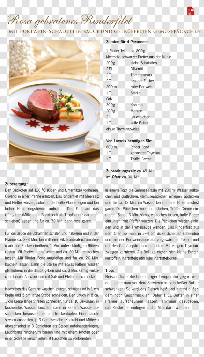 Cuisine La Croix Sparkling Water Beef Tenderloin Recipe - Design Transparent PNG